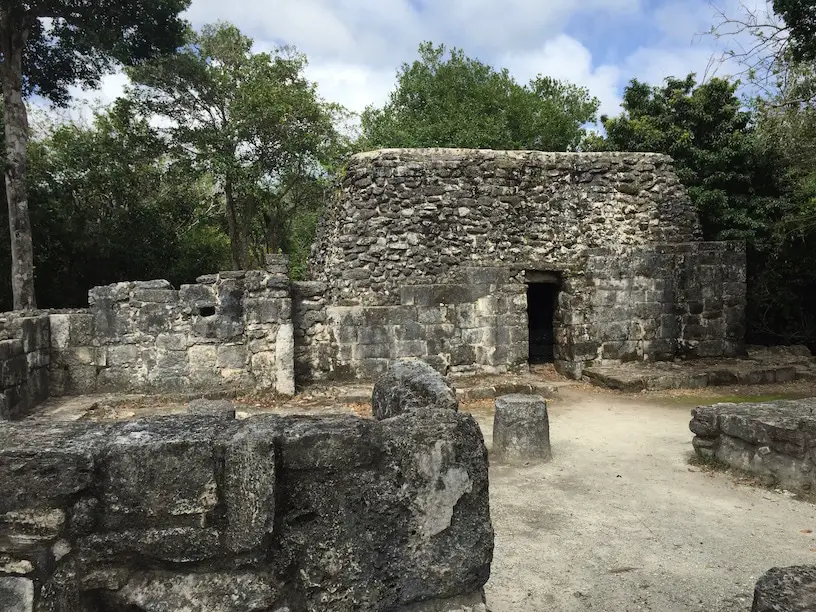 Orginal image of the San Gervasio Mayan ruins site in Cozumel Mexico.