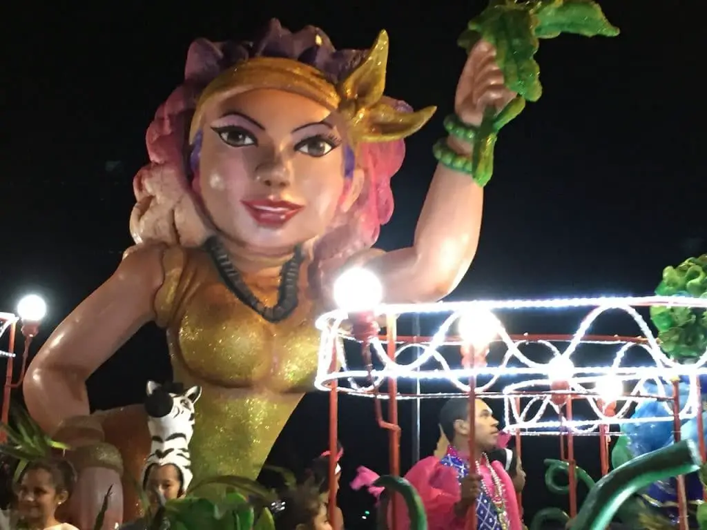 Fun float in Cozumel Carnaval Parade circa 2016.