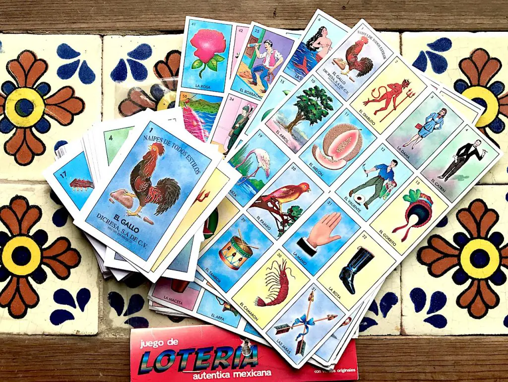 La Lotería Mexican bingo-style board game can be purchased at the mercado and other stores in Cozumel for a local board game session on a rainy day. 