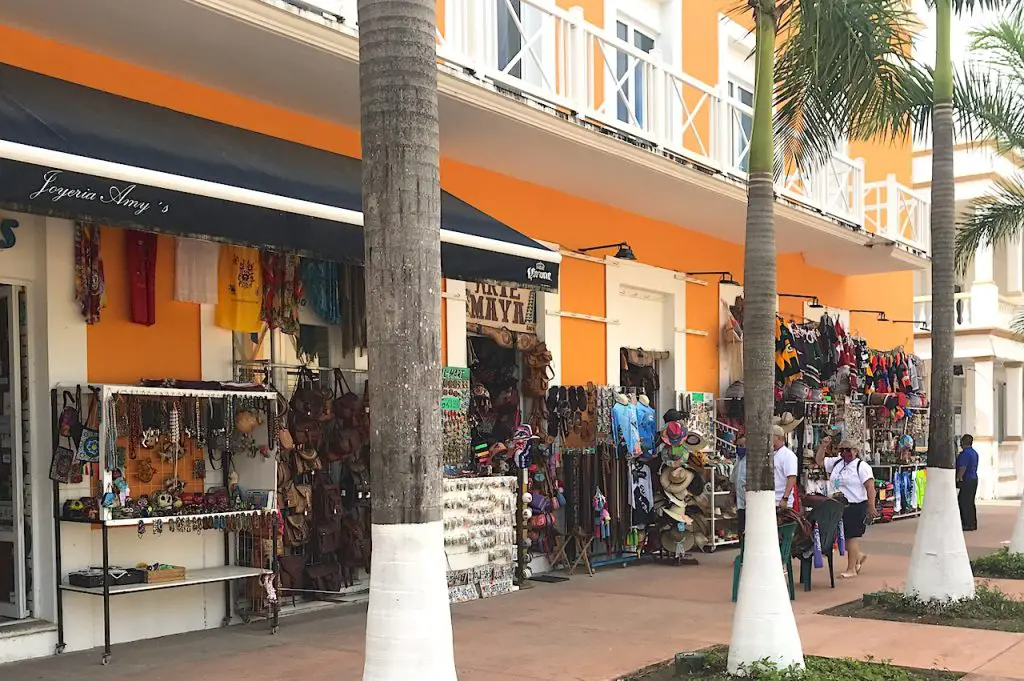 Plaza del Sol in Cozumel northeast corner of main artisan area.